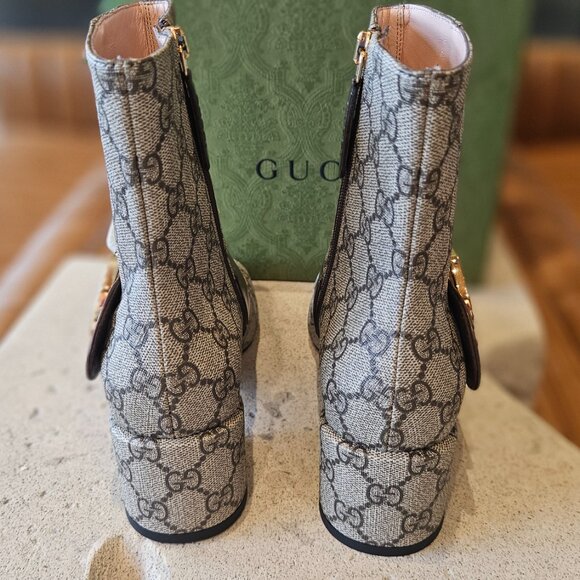 GUCCI Blondie GG-Supreme Canvas Boots - Picture 8 of 13